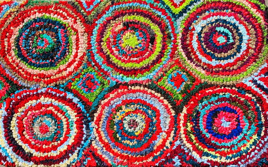 Fußmatte Circles multicolor 50x80 recycled Saris No. 12