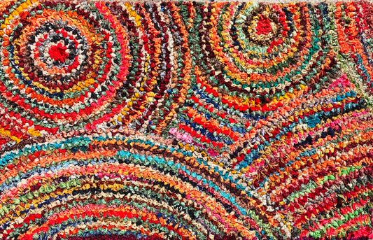 Fußmatte Sun multicolor 50x80 recycled Saris No. 6