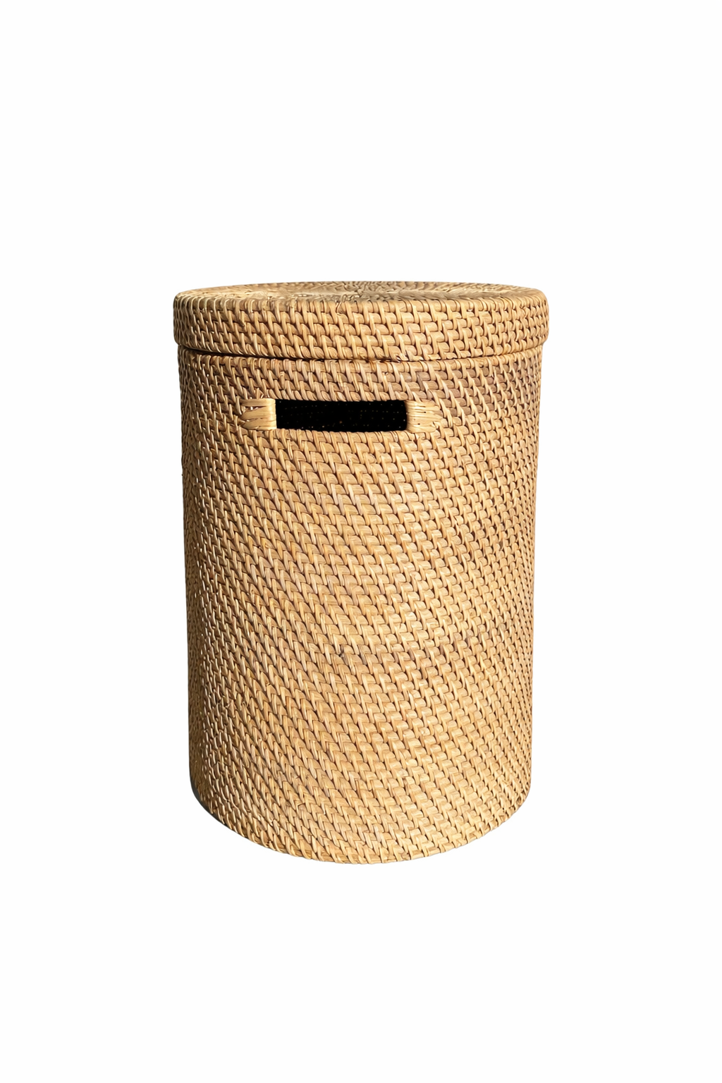 Wäschekorb Lombok – Handgeflochtener Rattan-Korb mit Deckel – Somewhereshop
