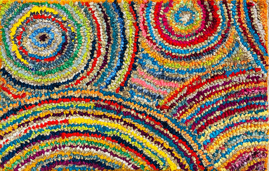 Fußmatte Sun multicolor 50x80 recycled Saris No. 5
