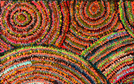Fußmatte Sun multicolor 50x80 recycled Saris No. 9
