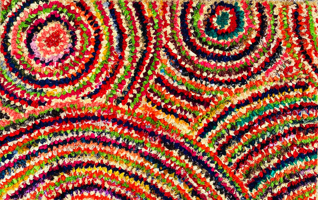 Fußmatte Sun multicolor 50x80 recycled Saris No. 5