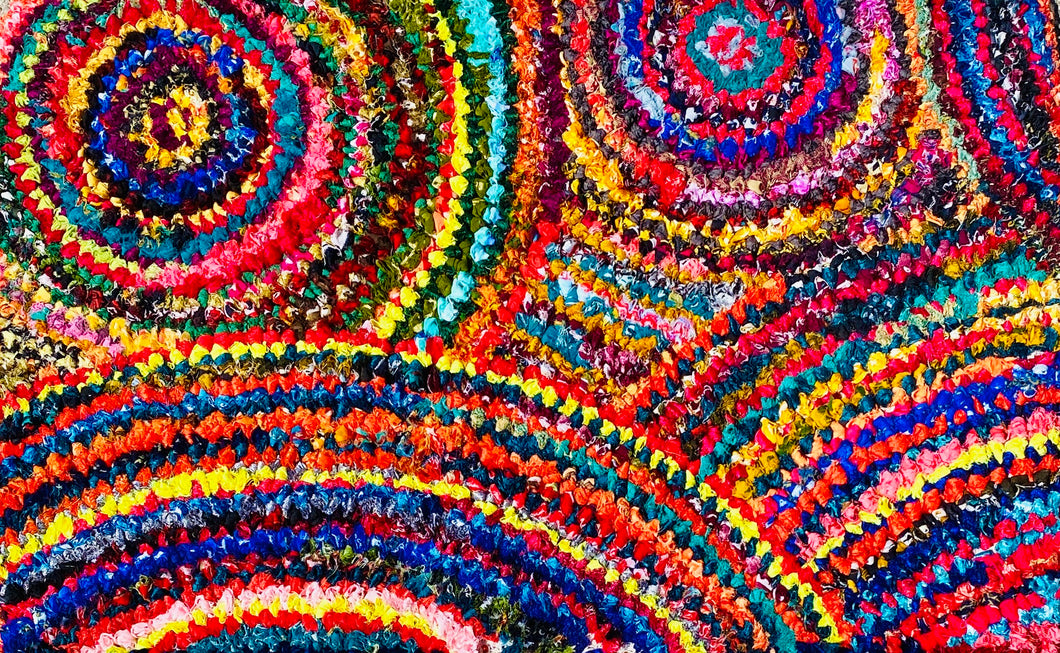 Fußmatte Sun multicolor 50x80 recycled Saris No. 2