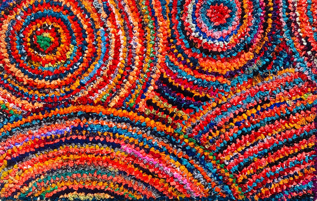 Fußmatte Sun multicolor 50x80 recycled Saris No. 2