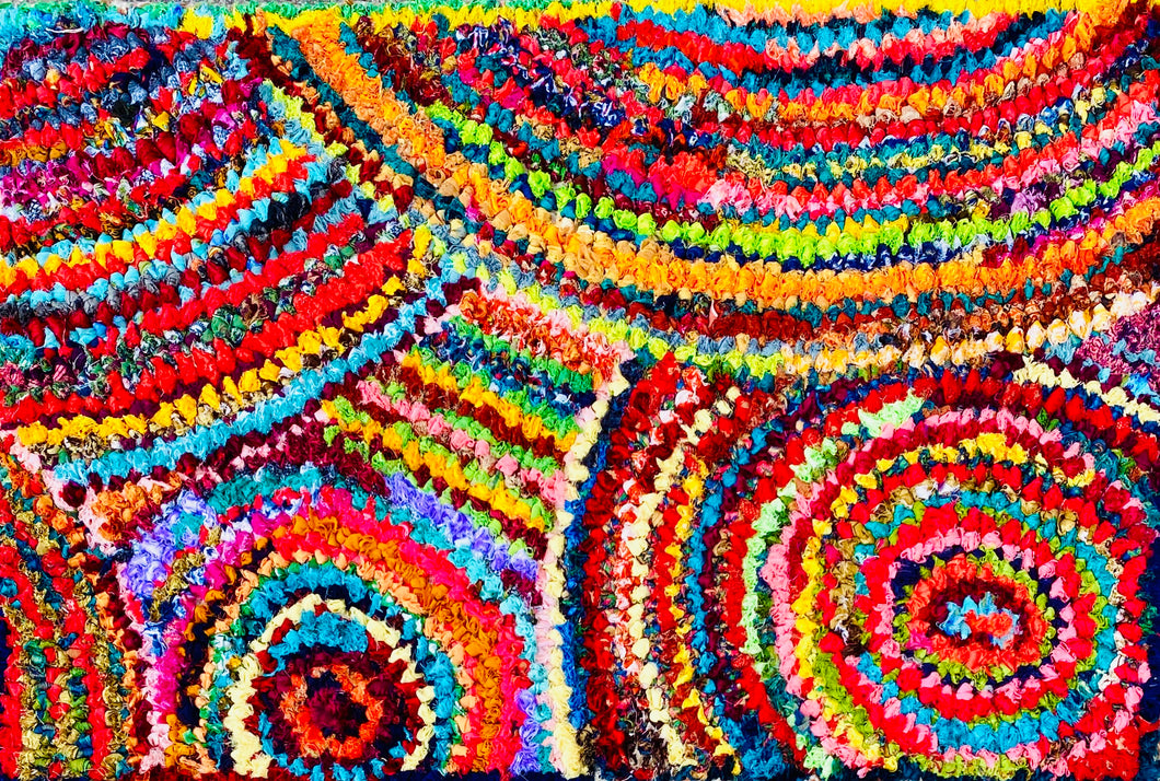 Fußmatte Sun multicolor 50x80 recycled Saris No. 12