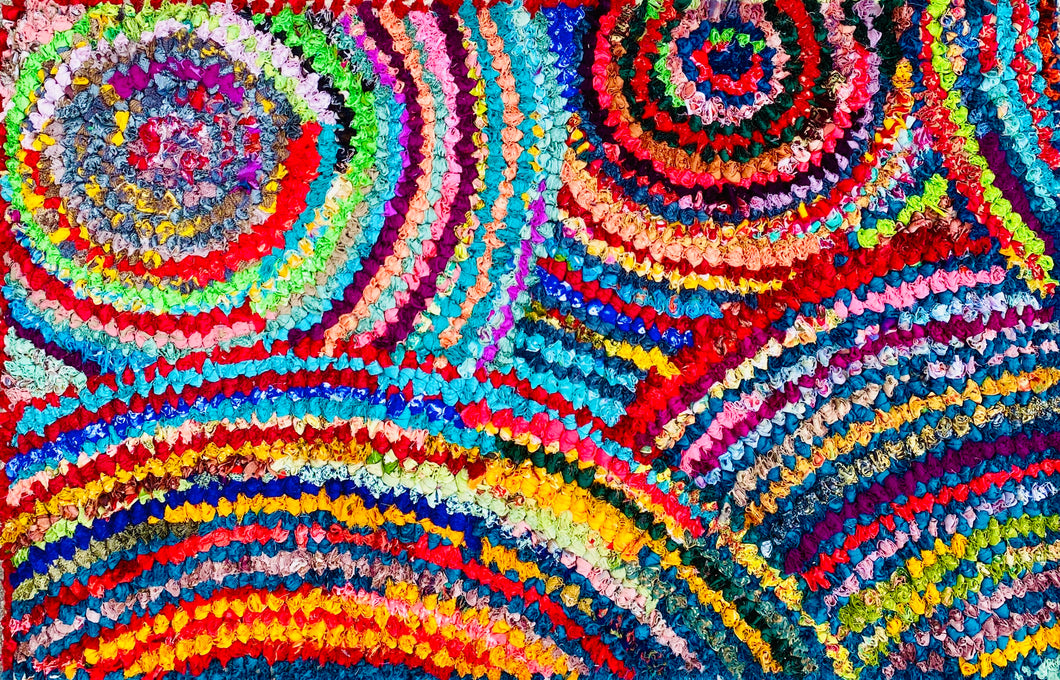 Fußmatte Sun multicolor 50x80 recycled Saris No. 6