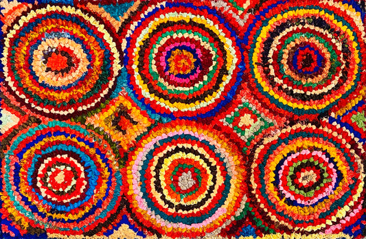 Fußmatte Circles multicolor 50x80 recycled Saris No. 1 1