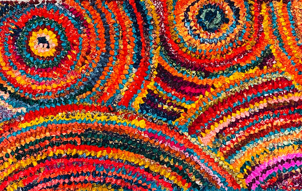 Fußmatte Sun multicolor 50x80 recycled Saris No. 1