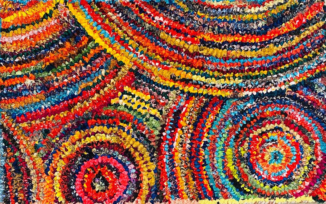 Fußmatte Sun multicolor 50x80 recycled Saris No. 4