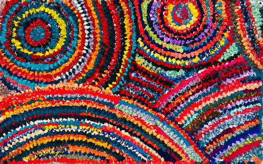 Fußmatte Sun multicolor 50x80 recycled Saris No. 2