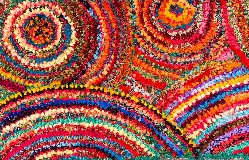 Fußmatte Sun multicolor 50x80 recycled Saris No. 6