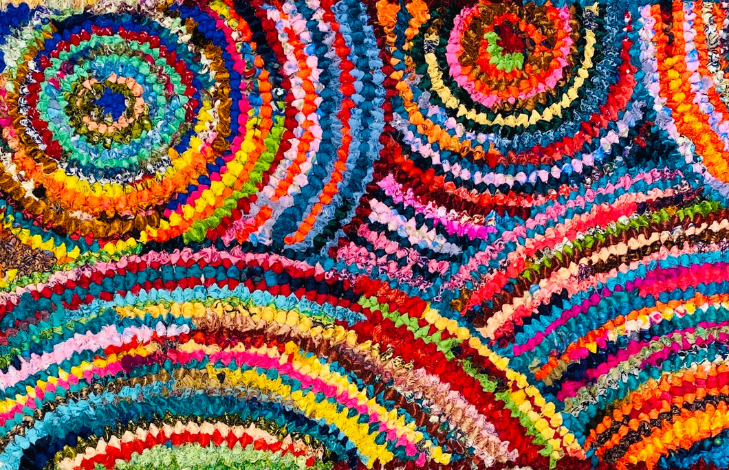 Fußmatte Sun multicolor 50x80 recycled Saris No. 9