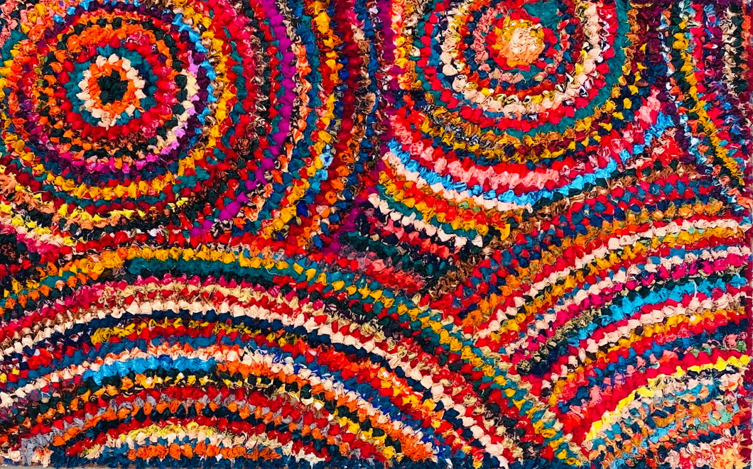 Fußmatte Sun multicolor 50x80 recycled Saris No. 12
