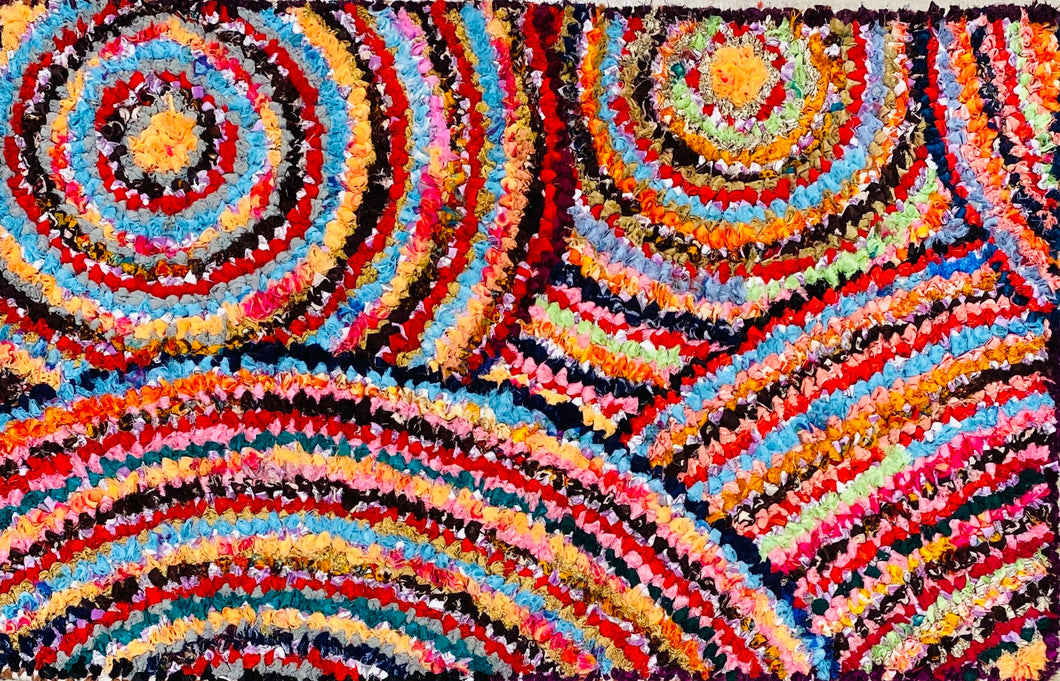 Fußmatte Sun multicolor 50x80 recycled Saris No. 10