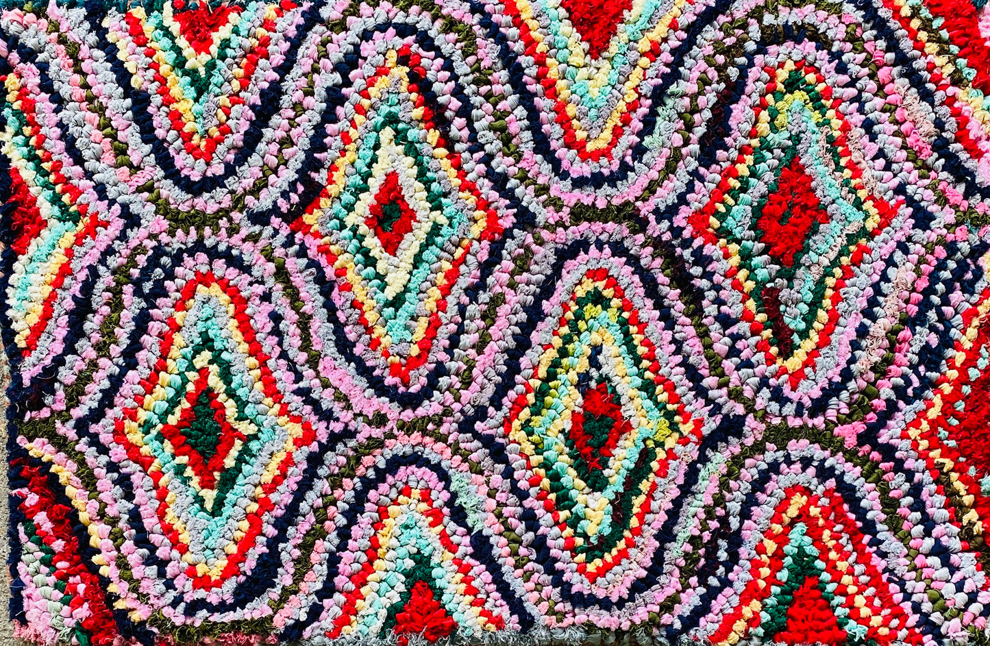 Fußmatte Peacock multicolor 50x80 recycled Saris No. 6