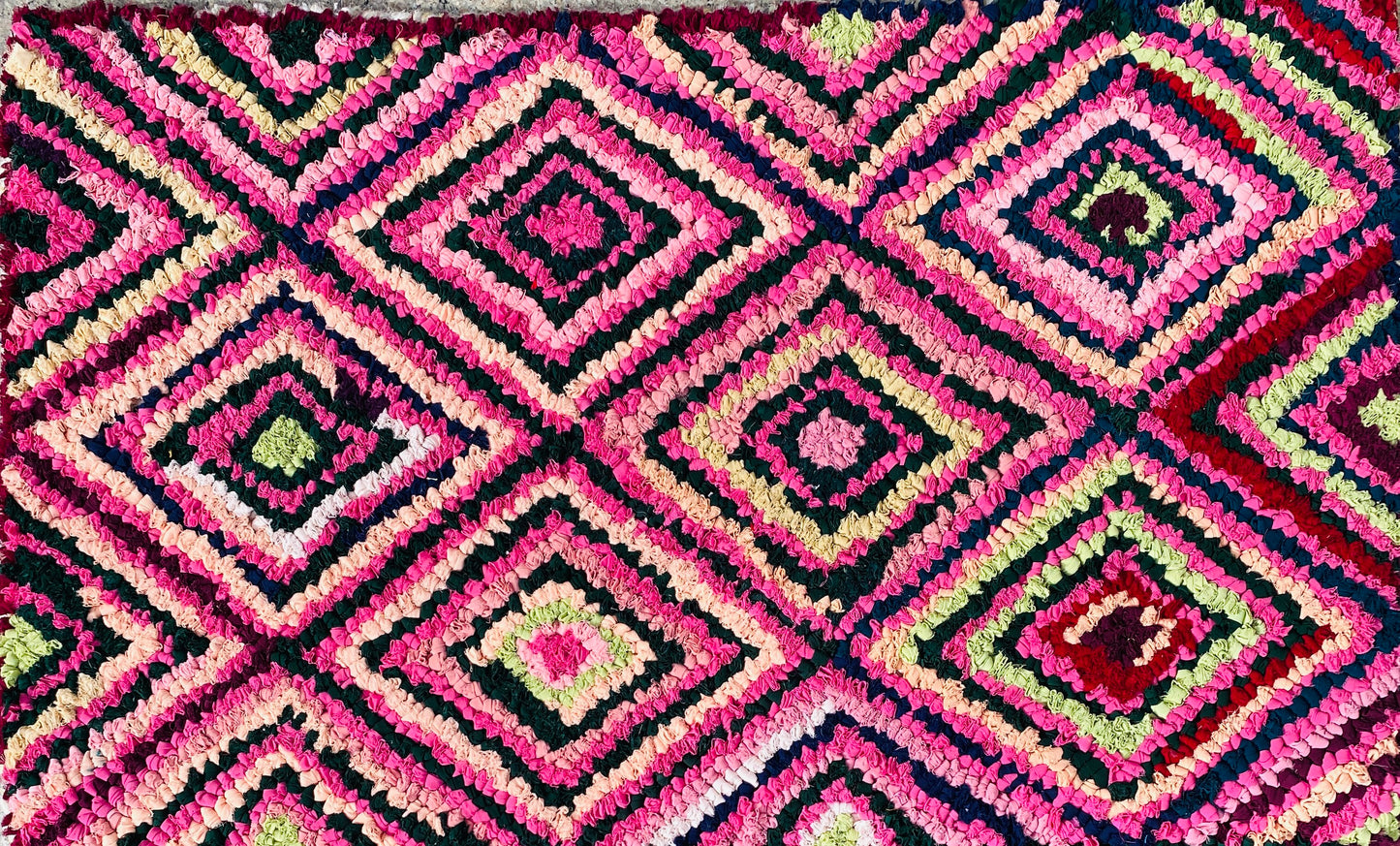 Fußmatte Diamond multicolor 50x80 recycled Saris No. 9